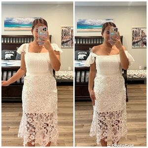 Elegant White Lace Dress
